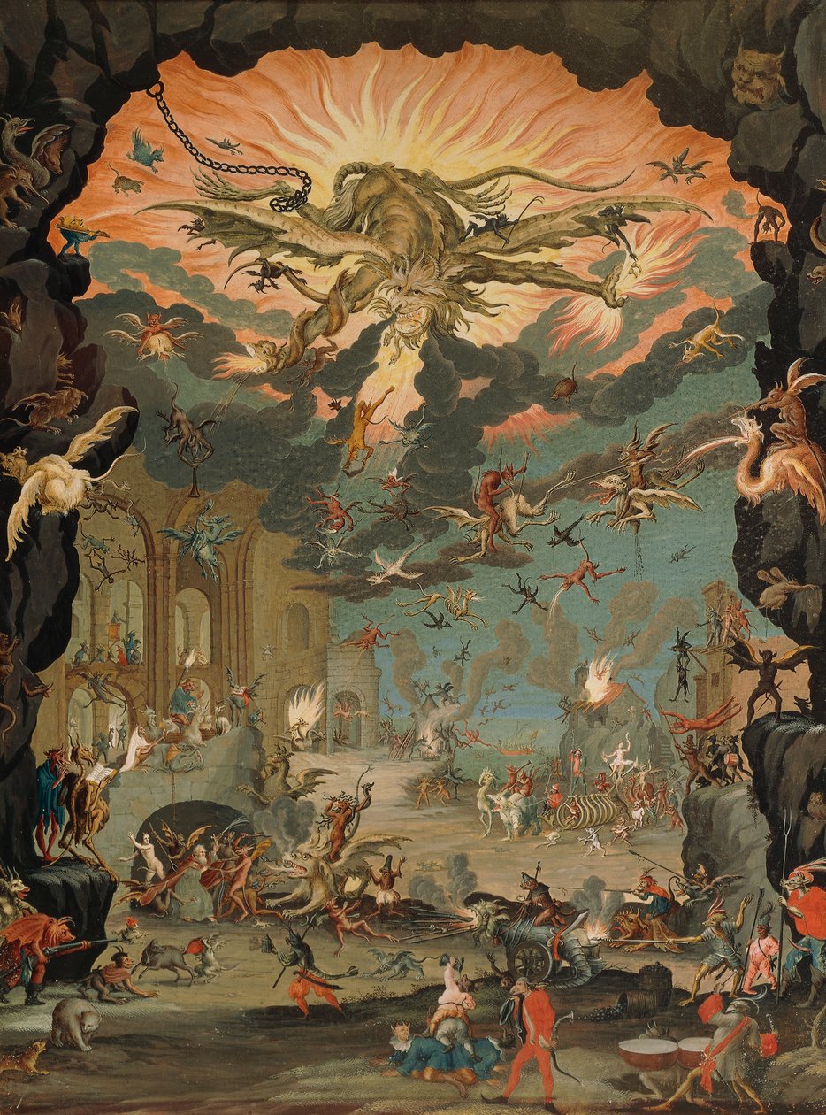 Tentação de Santo António, por Jacques Callot (1592-1635) de Jacques Callot