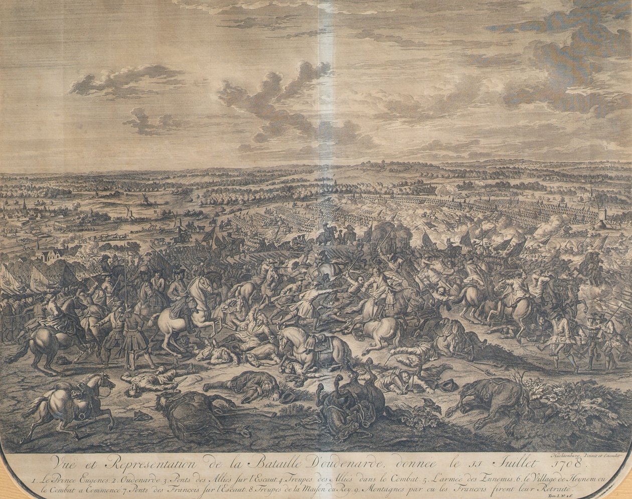 A Batalha de Oudenaarde em 11 de julho de 1708 de Jan van Huchtenburgh