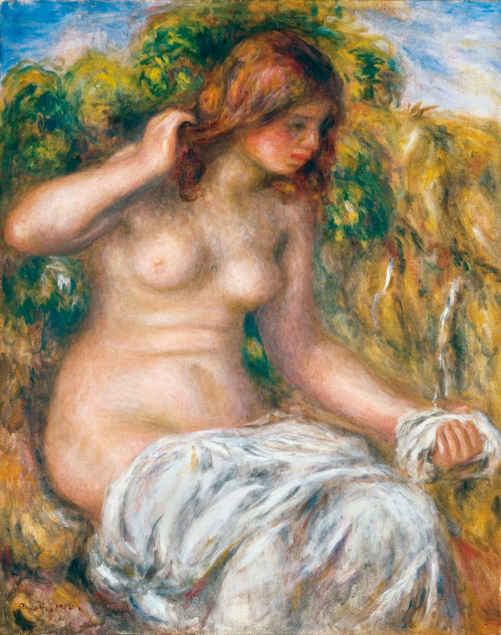 Mulher na primavera de 1914 de Pierre Auguste Renoir