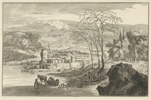 Paisagem de Inverno com vista para uma cidade
Paisagens italianas e alemãs (título da série)