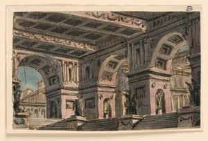 Cenário, átrio do palácio