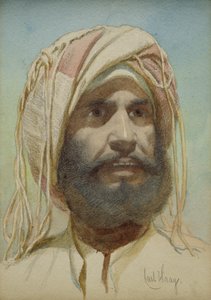 Retrato, de, um, barbudo, tribesman