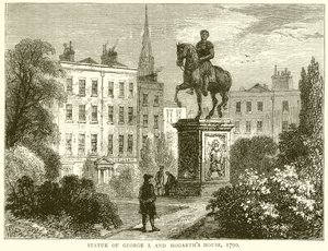 Estátua de George I. e Hogarths House