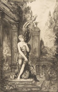 O homem que corre atrás da fortuna e aquele que a espera em sua cama, 1886. de Felix Bracquemond