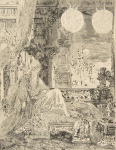O Sonho de um Habitante Mogul, 1886. de Felix Bracquemond