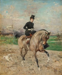 Amazona. Alice Régnault a cavalo, 1878.