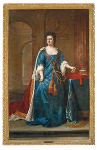 Retrato da Rainha Ana (1665-1714) de Godfrey (studio of) Kneller