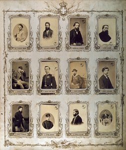 Risorgimento: retratos dos Mil (ou Camisas Vermelhas), que participaram da expedição de Giuseppe Garibaldi. 1860-1861 Studio Pavia a Genes. Museo del Risorgimento Roma de Italian Photographer