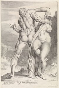 Roubo de uma mulher Sabine, vista traseira
Roubo de uma mulher Sabine (título da série) de Jan Harmensz. Muller
