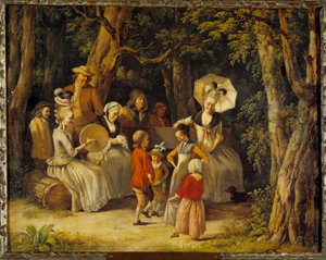 Dança Infantil Século XVIII (óleo sobre tela) de Jean Jacques de Boissieu