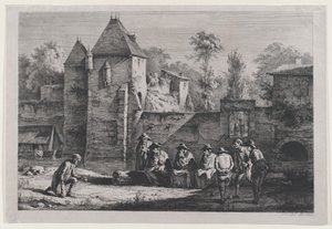 O antigo portão de Vaise, Lyon, 1803. de Jean Jacques de Boissieu
