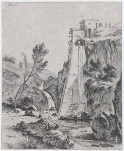 Cachoeira depois de Breenberg, 1764. de Jean Jacques de Boissieu