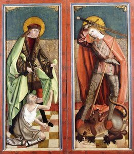 São Martinho e o Mendigo; e São Jorge e o Dragão - as asas de um retábulo,