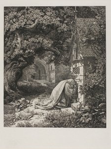 A freira orando de Johann Wilhelm Schirmer