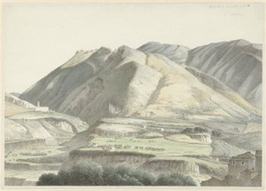Paisagem italiana em Subiaco de Josephus Augustus Knip