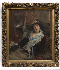 Marie Samary, do Teatro Odéon, c. 1881 de Jules Bastien Lepage