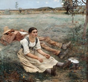 Os Haymakers, 1880 de Jules Bastien Lepage