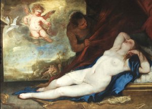 Vênus adormecida, Amor e Sátiro, c. 1670.