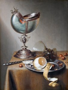 Ainda-vida com copo de Nautilus, c.1650