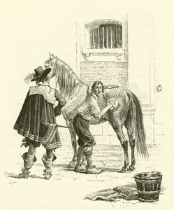 Ilustração para Os Três Mosqueteiros (gravura) de Maurice Leloir