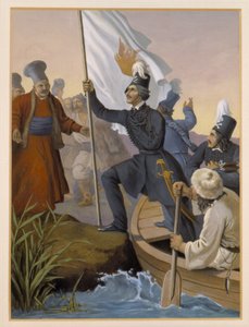 Alexandros Ypsilantis atravessando o rio Prouthos, fevereiro de 1821