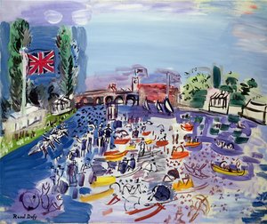 A Regata em Henley, c.1930 de Raoul Dufy