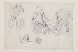 Estudos de vestuário de Richard Parkes Bonington