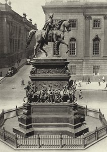 Berlim: Denkmal Friedrichs des Grossen; Monumento de Frederico o Grande (foto a p/b) de Sasha Stone