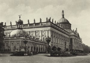 Potsdam, Neues Palais; Novo Palácio (foto a p/b) de Sasha Stone