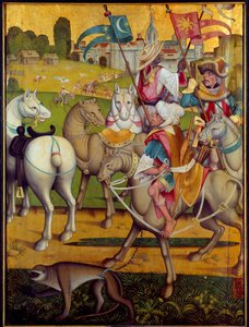 O Cavalgar dos Reis Magos Pintura da Escola Suíça. 1460 aproximadamente. Dijon, Museu de Belas Artes de Swiss School