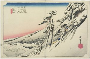 Tempo claro depois da neve, Kameyama, yukibare, c. 1833