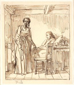 Última visita de Arendse a Ewald em sua cama de hospital de Wilhelm Marstrand