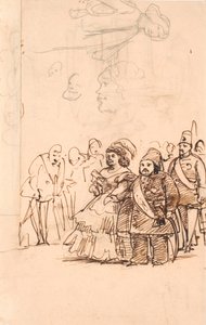 O príncipe turco Mehmet Ali como cavaleiro da Condessa Danner durante sua visita a Copenhague, maio de 1859 de Wilhelm Marstrand