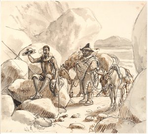 Dom Quixote ensina Sancho sobre a reputação e o futuro dos cavaleiros de Wilhelm Marstrand