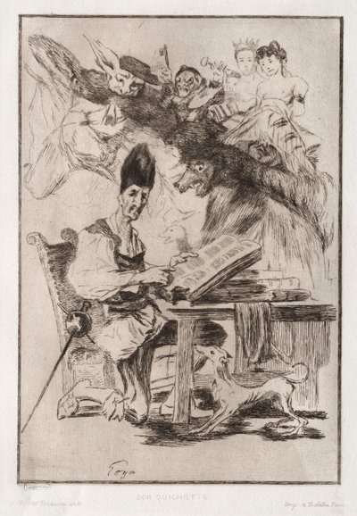 Dom Quichote, segundo Goya de Felix Bracquemond