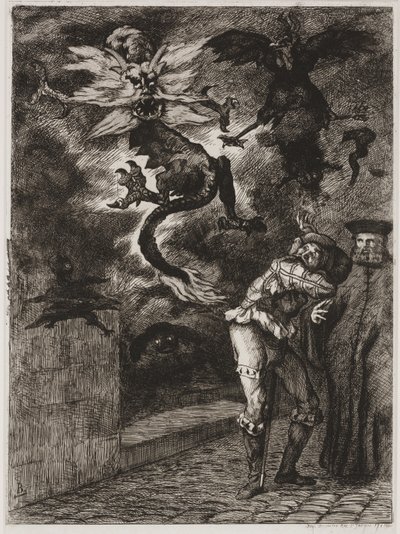 Panurge deixando a casa de Raminagrobis de Felix Bracquemond