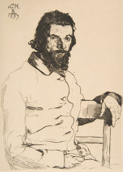 Retrato de Charles Meryon, 1853. de Felix Bracquemond