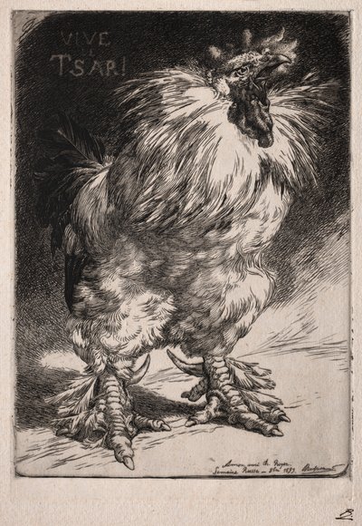 O Galo Francês, 1893. de Felix Bracquemond