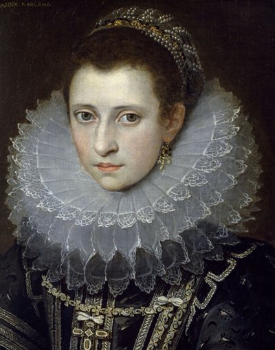 Retrato de uma mulher gentil (chamada Ana Bolena) de Frans II Pourbus