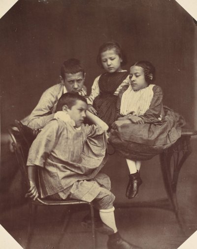 Alfons, Eugen, Marie e Hermine Antoine, 1850-60s. de Franz Antoine