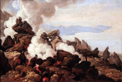 A cratera do Vesúvio de Franz Ludwig Catel
