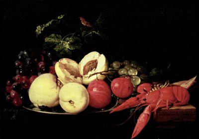 Ainda vida de frutas com uma lagosta de Jan Davidsz de Heem