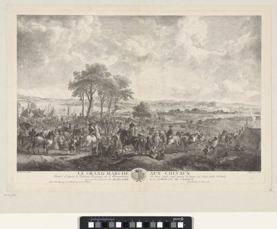 Grote paardenmarkt O grande mercado de cavalos (título no objeto) de Jean Moyreau