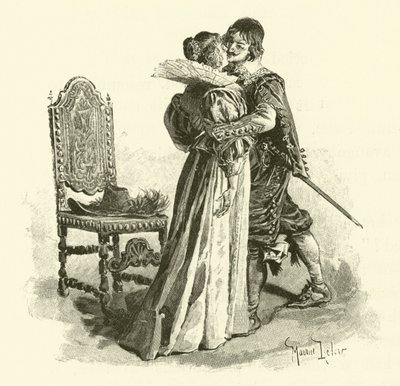 Ilustração para Os Três Mosqueteiros (gravura) de Maurice Leloir