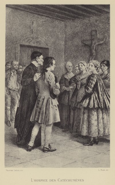 O hospício dos catecúmenos (gravura) de Maurice Leloir