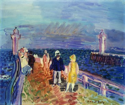 Jettys em Trouville-Deauville; Les Jetees de Trouville-Deauville de Raoul Dufy