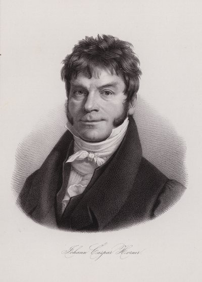 Johann Caspar Horner, físico, matemático e astrônomo suíço (gravura) de Swiss School