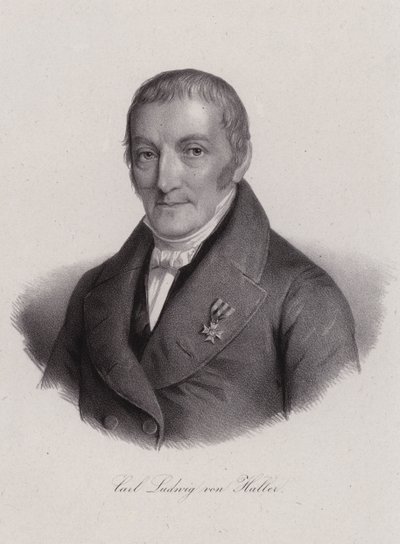 Karl Ludwig von Haller, jurista suíço (gravura) de Swiss School