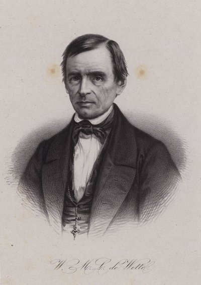 Wilhelm Martin Leberecht de Wette, teólogo e estudioso bíblico suíço de origem alemã (gravura) de Swiss School