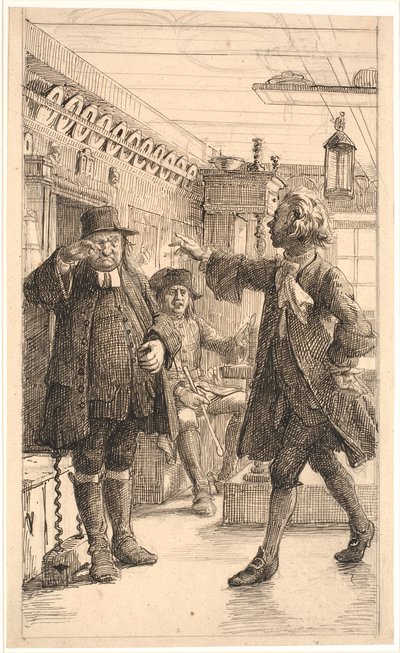 Erasmus Montanus prova que Per Degn é um galo de Wilhelm Marstrand